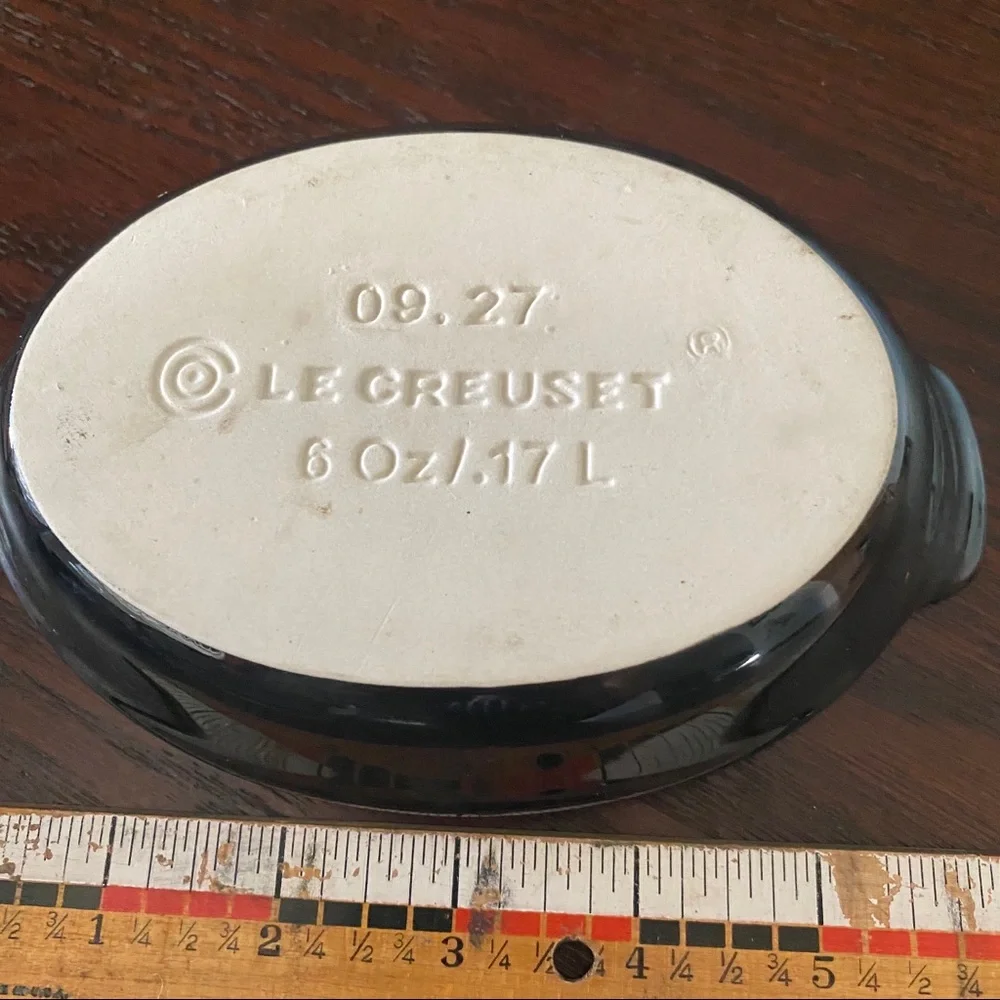 Le Creuset Black Exterior with Cream Interior Mini Baker